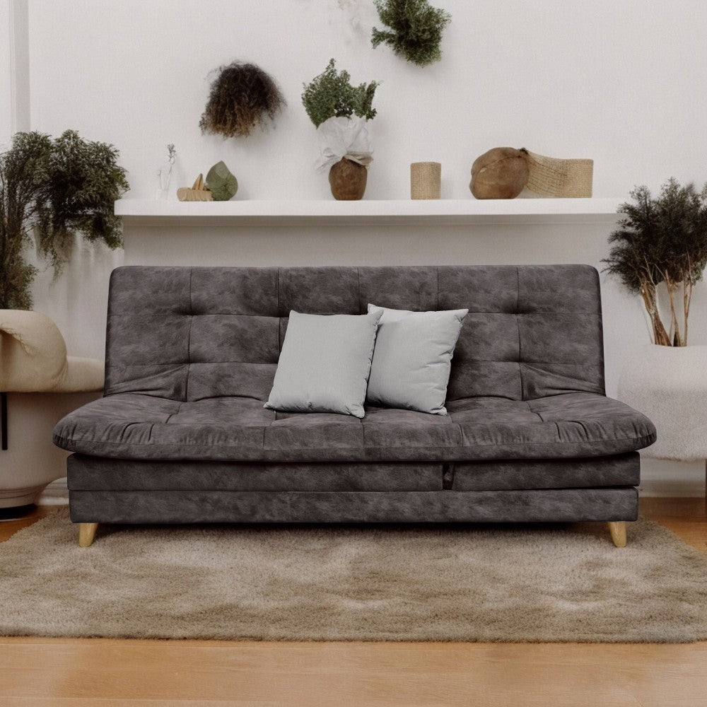 SOFÁ CAMA 5 POSICIONES AGASSI 95X185X60 TELA CAFÉ - INCLUYE COJINES