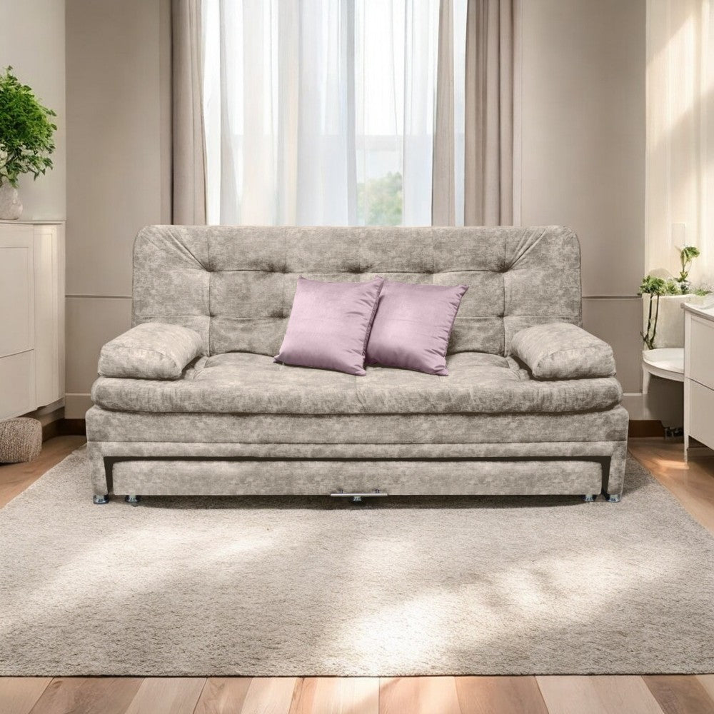SOFÁ CAMA NIDO OLSEN 95X190X60 TELA CAMEL INCLUYE COJINES