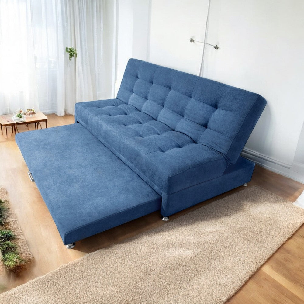 SOFA CAMA TARIMA BROOKE TELA AZUL