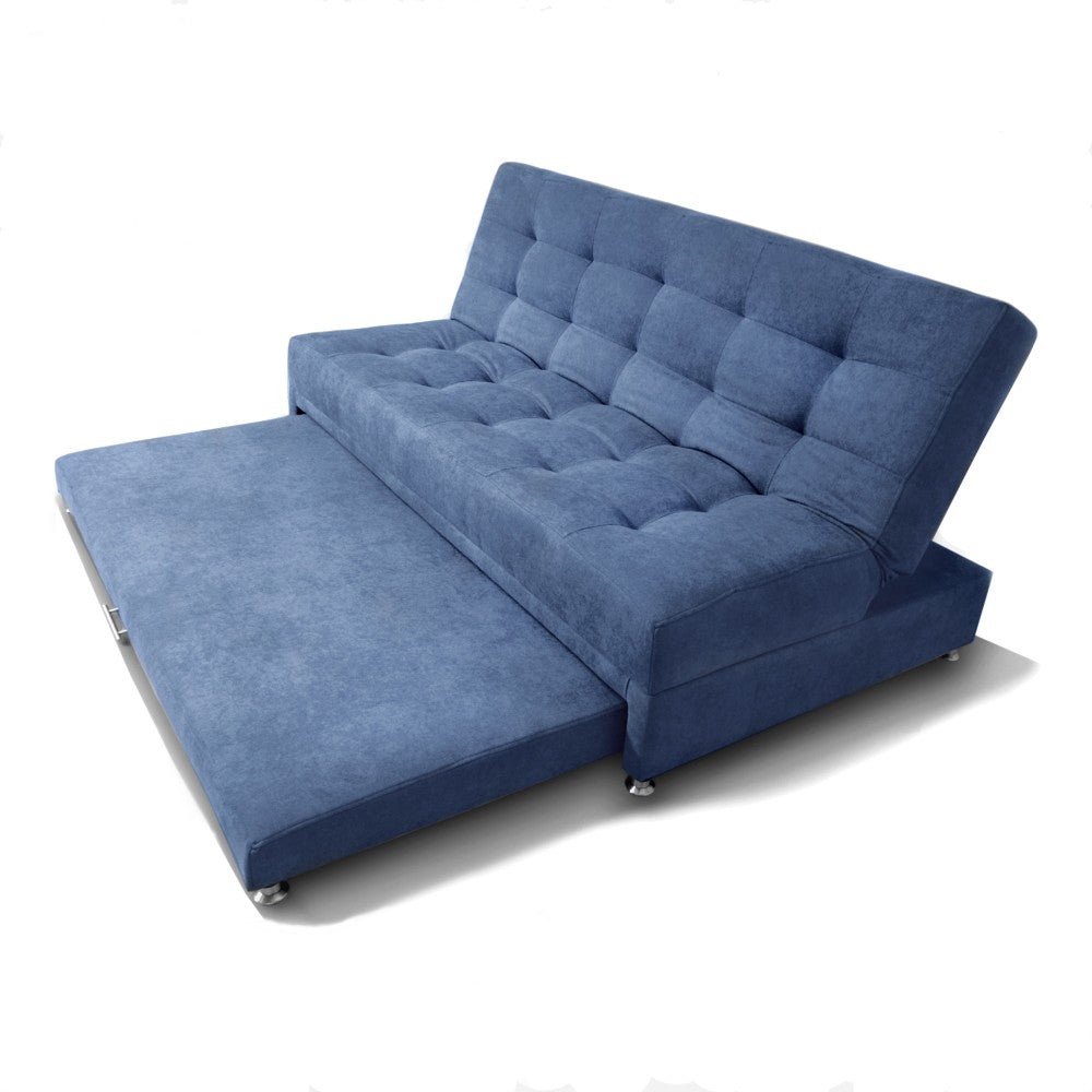 SOFA CAMA TARIMA BROOKE TELA AZUL
