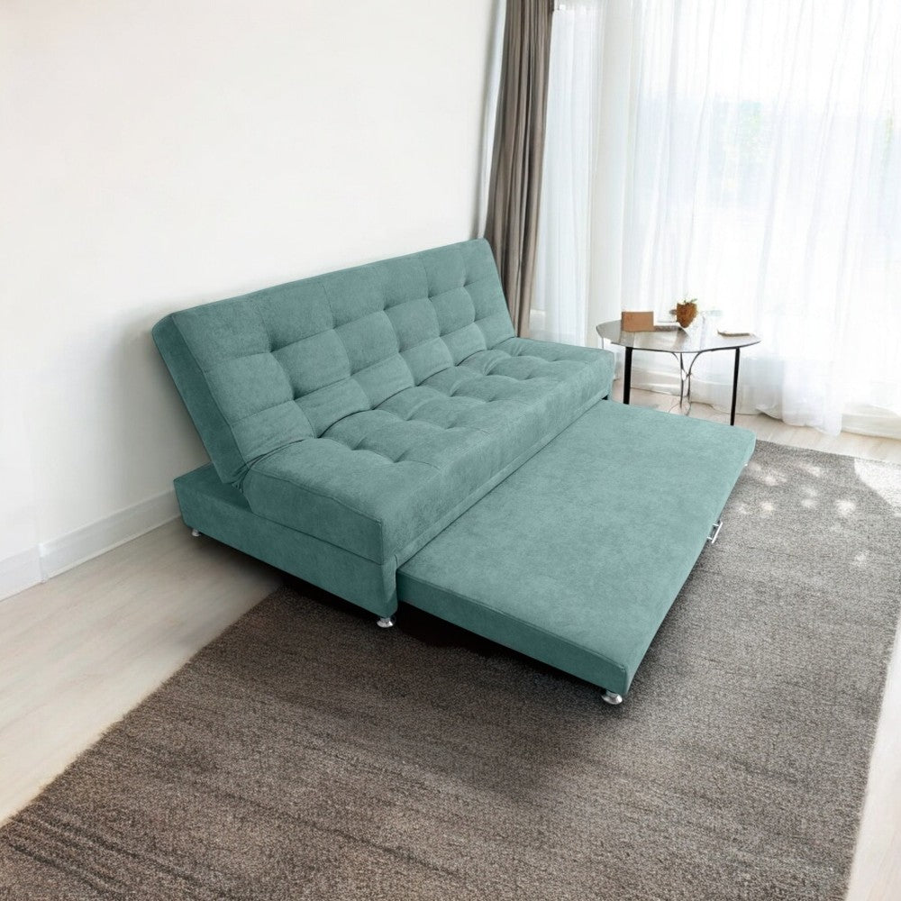 SOFA CAMA TARIMA BROOKE TELA VERDE MENTA