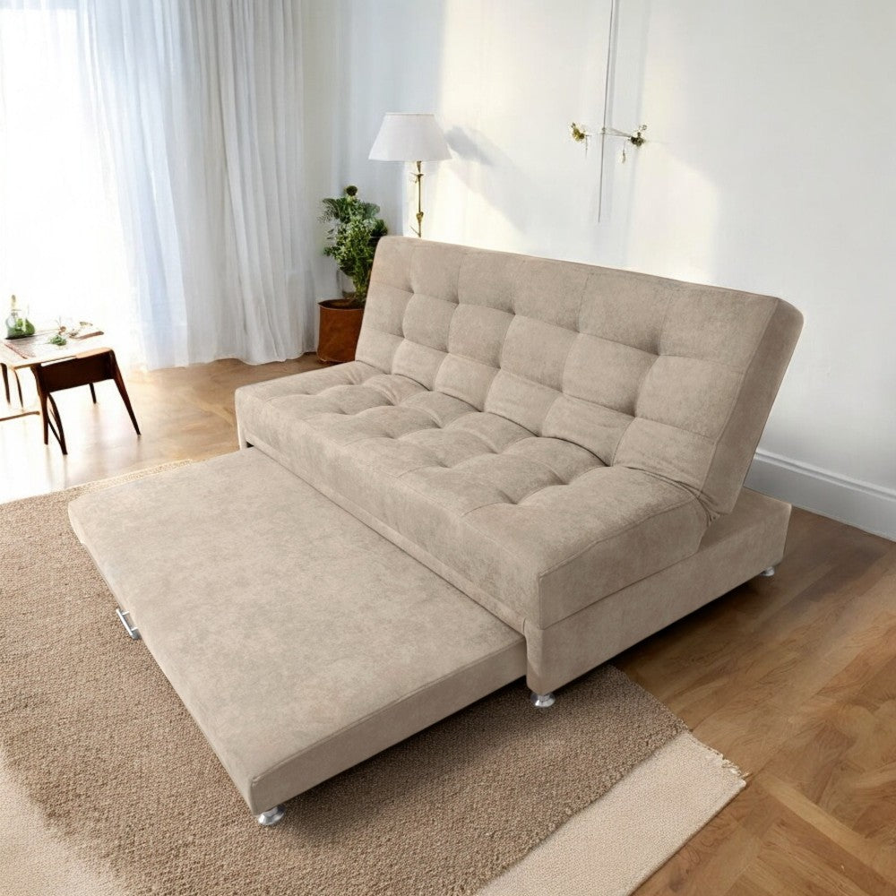 SOFA CAMA TARIMA BROOKE TELA CAMEL