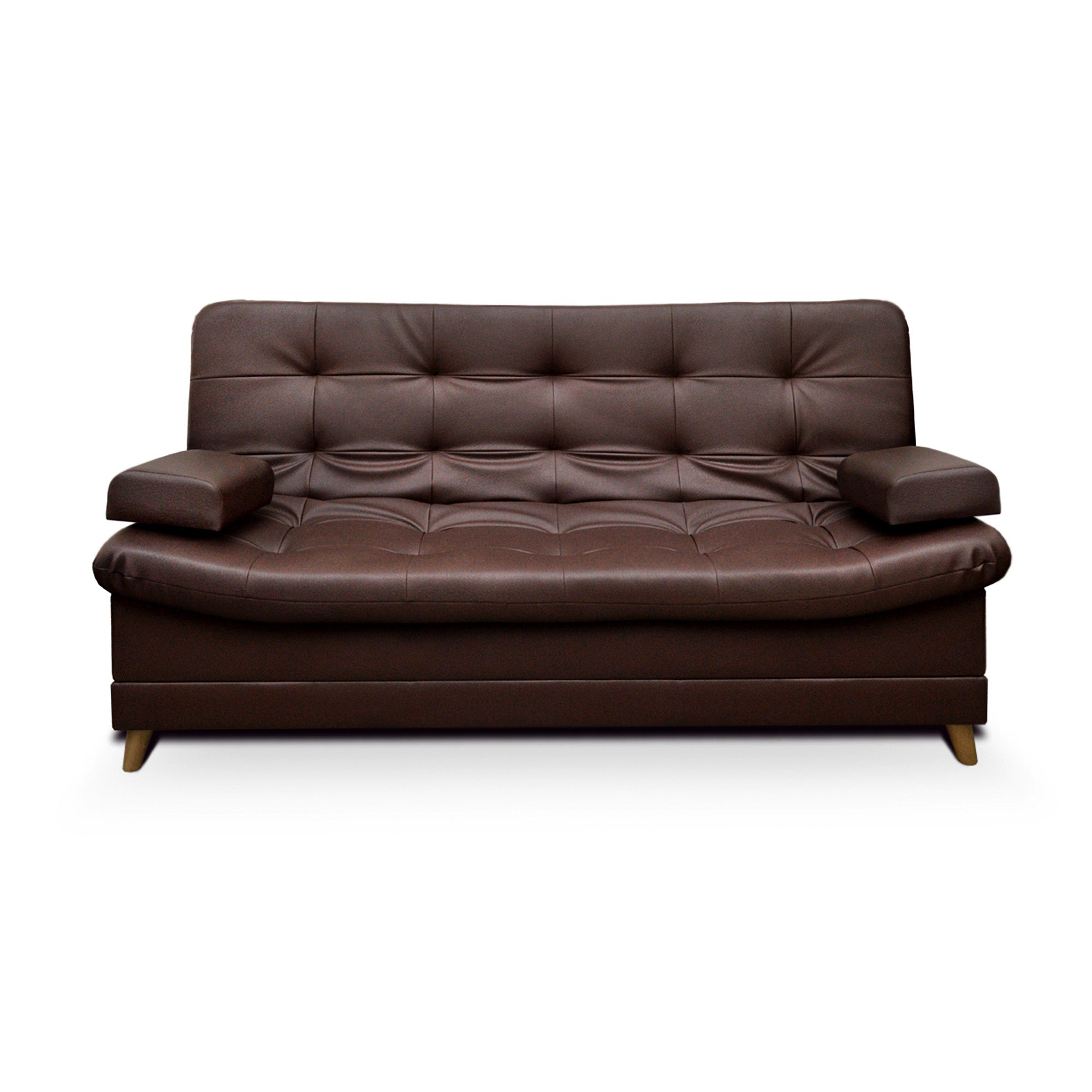 SOFACAMA DOLCE 3 PSC 95X60X185 TIPO CUERO CAFE