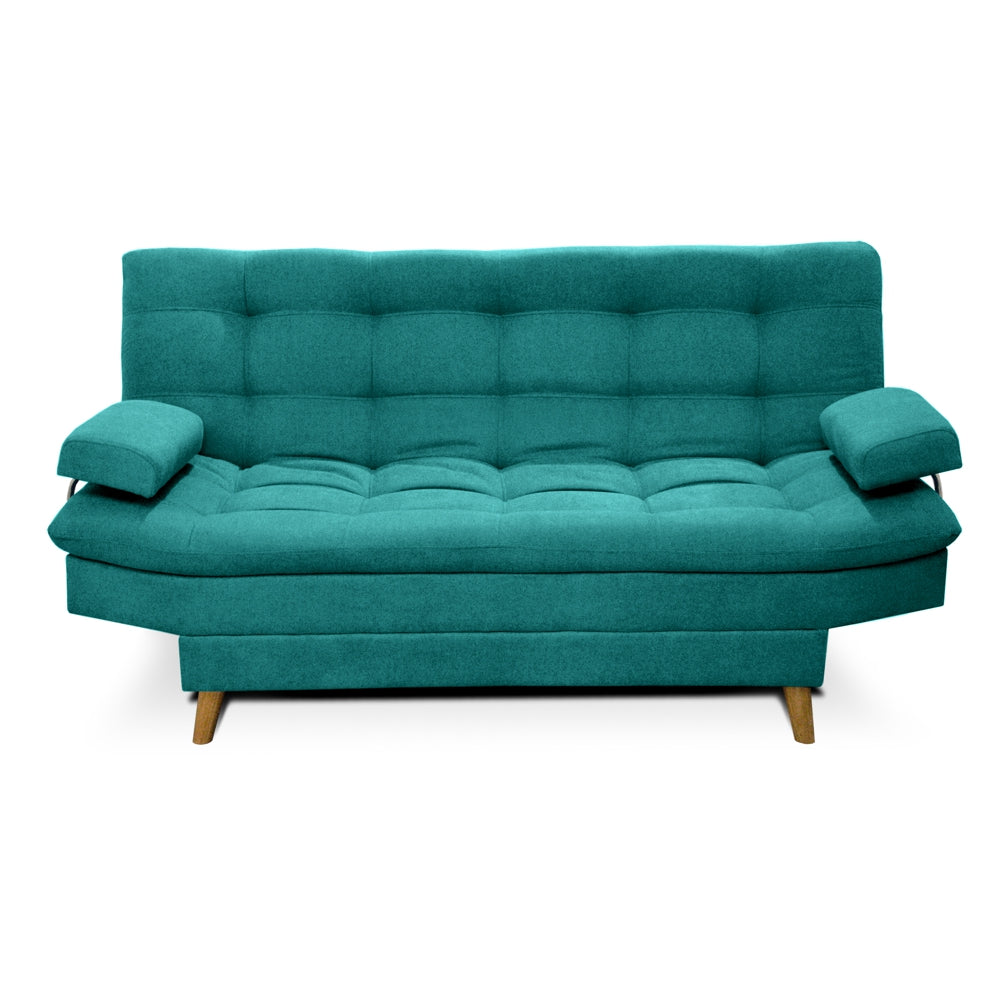 SOFÁ CAMA CARVALLO LUX 3PSC 100X60X185 TURQUESA