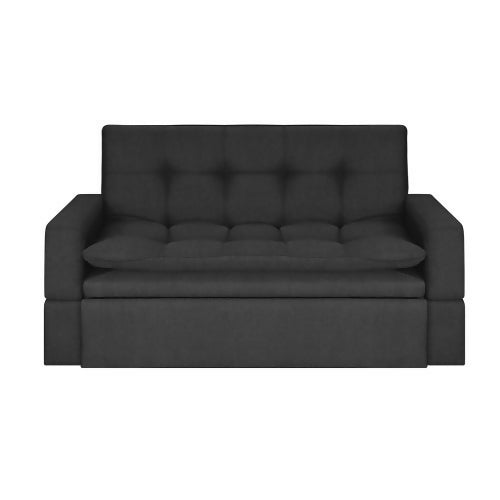 SOFA CAMA ETHEL TELA GRIS OSCURO