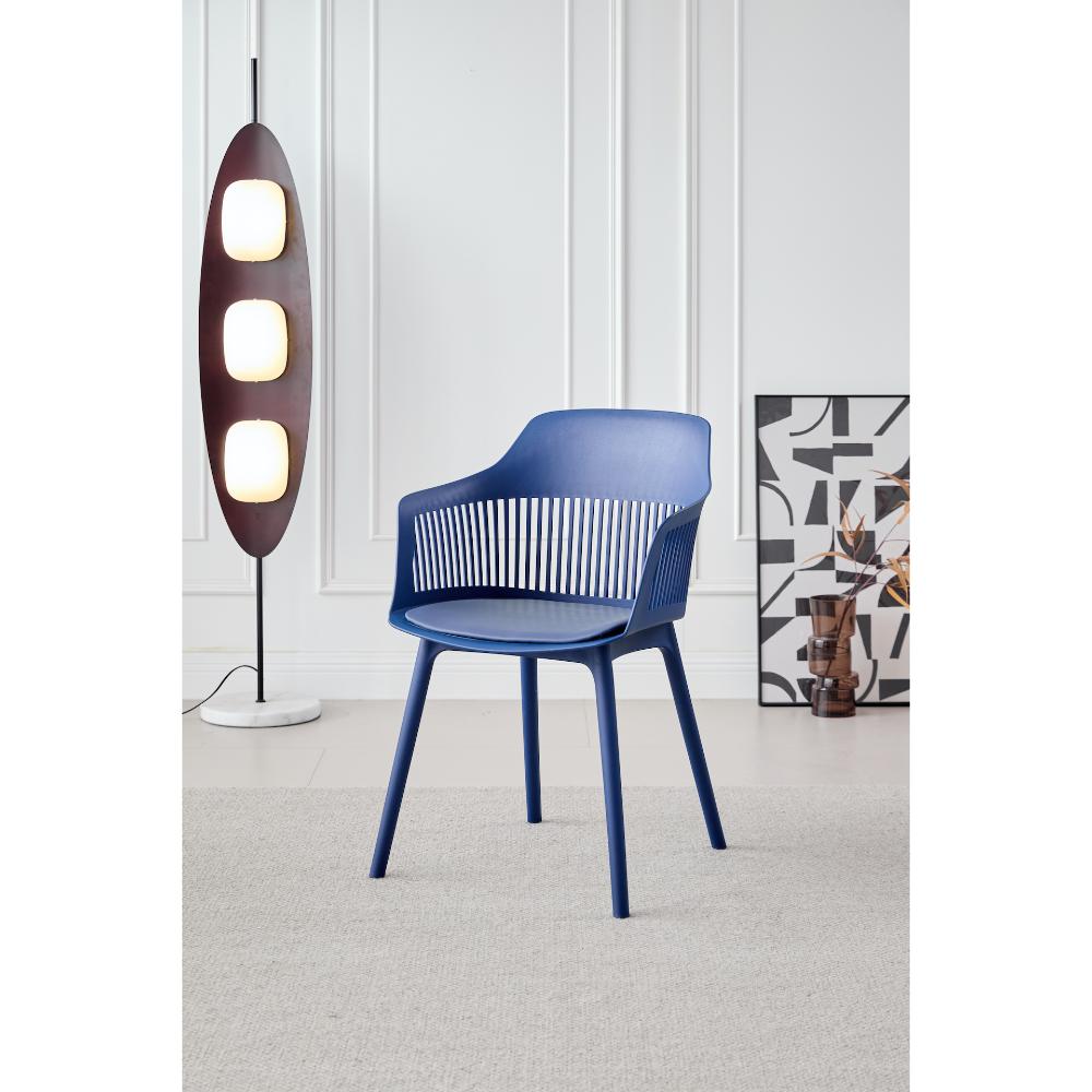 SILLA CON COJIN MAX, COLOR AZUL, CON ESPALDAR Y COJÍN