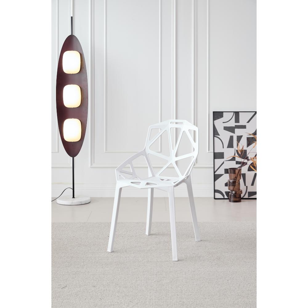 SILLA ROXY, COLOR BLANCO, CON ESPALDAR Y DISEÑO MODERNO
