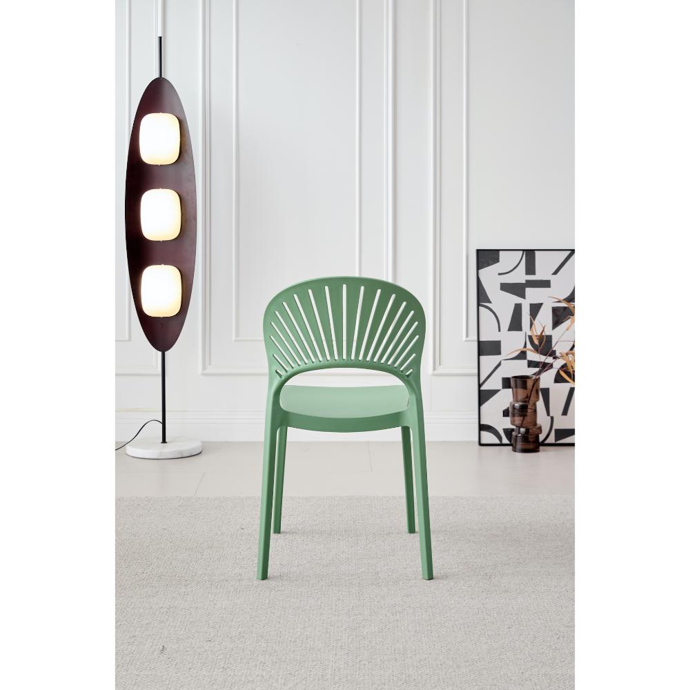SILLA PARAISO, COLOR VERDE OLIVA, CON ESPALDAR Y DISEÑO MODERNO