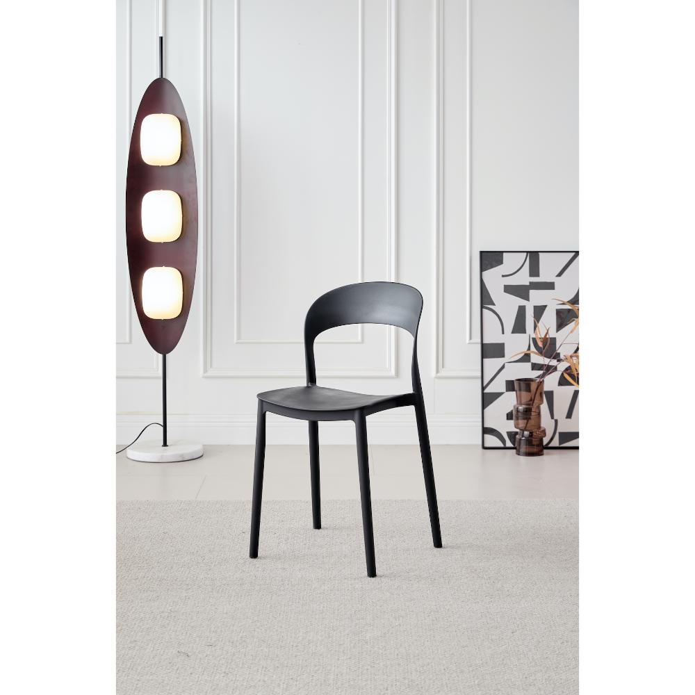 SILLA PATRICK, COLOR NEGRO, CON ESPALDAR Y DISEÑO MODERNO