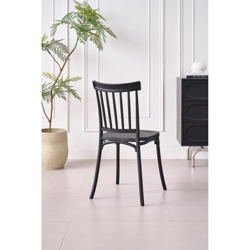 SILLA CLAUS, COLOR NEGRO, CON ESPALDAR Y DISEÑO MINIMALISTA