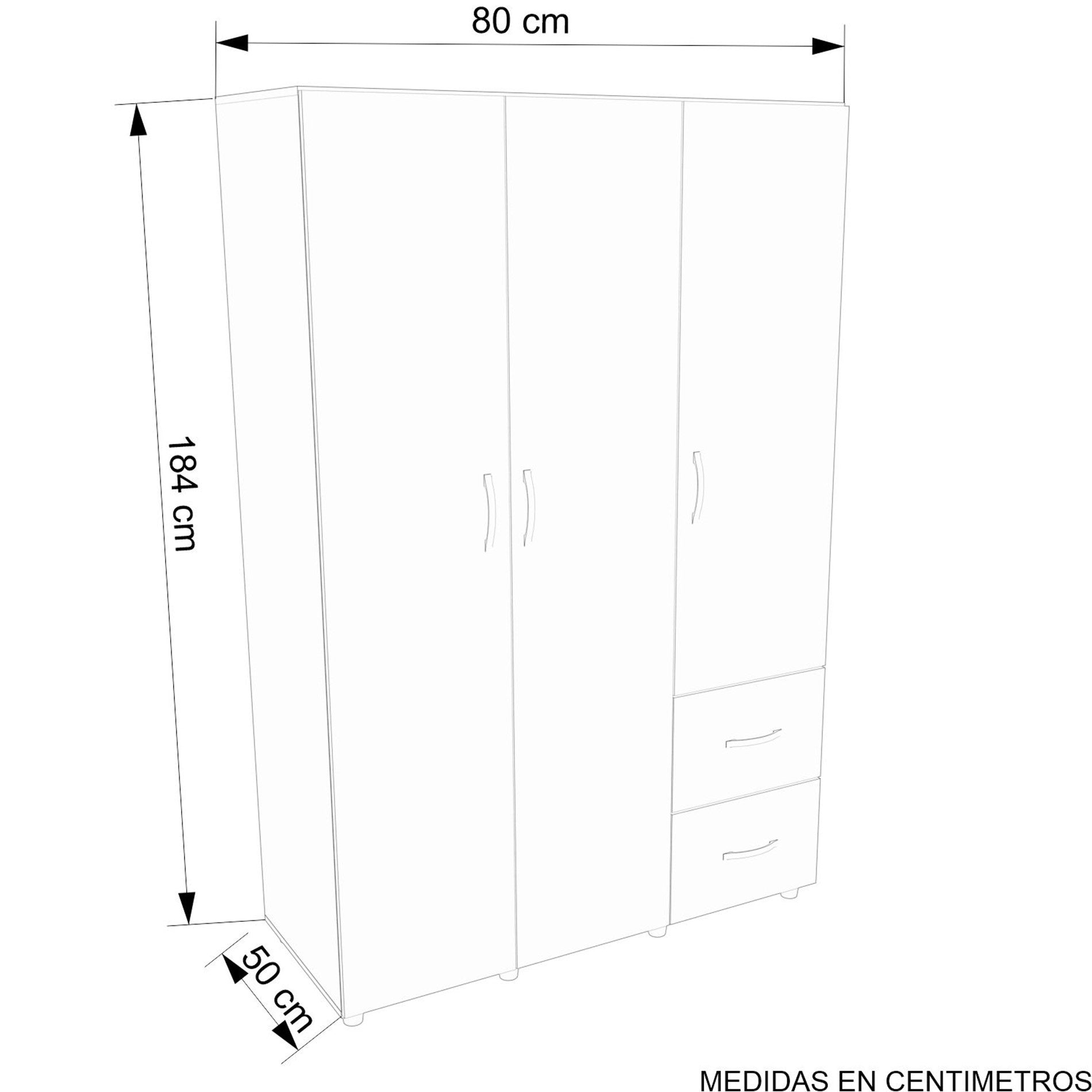 CLOSET MAYO GRIS CLARO 100 X 187 X 50/GRIS CLARO