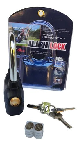 CANDADO ALARMA INOXIDABLE PARA MOTO O BICICLETA