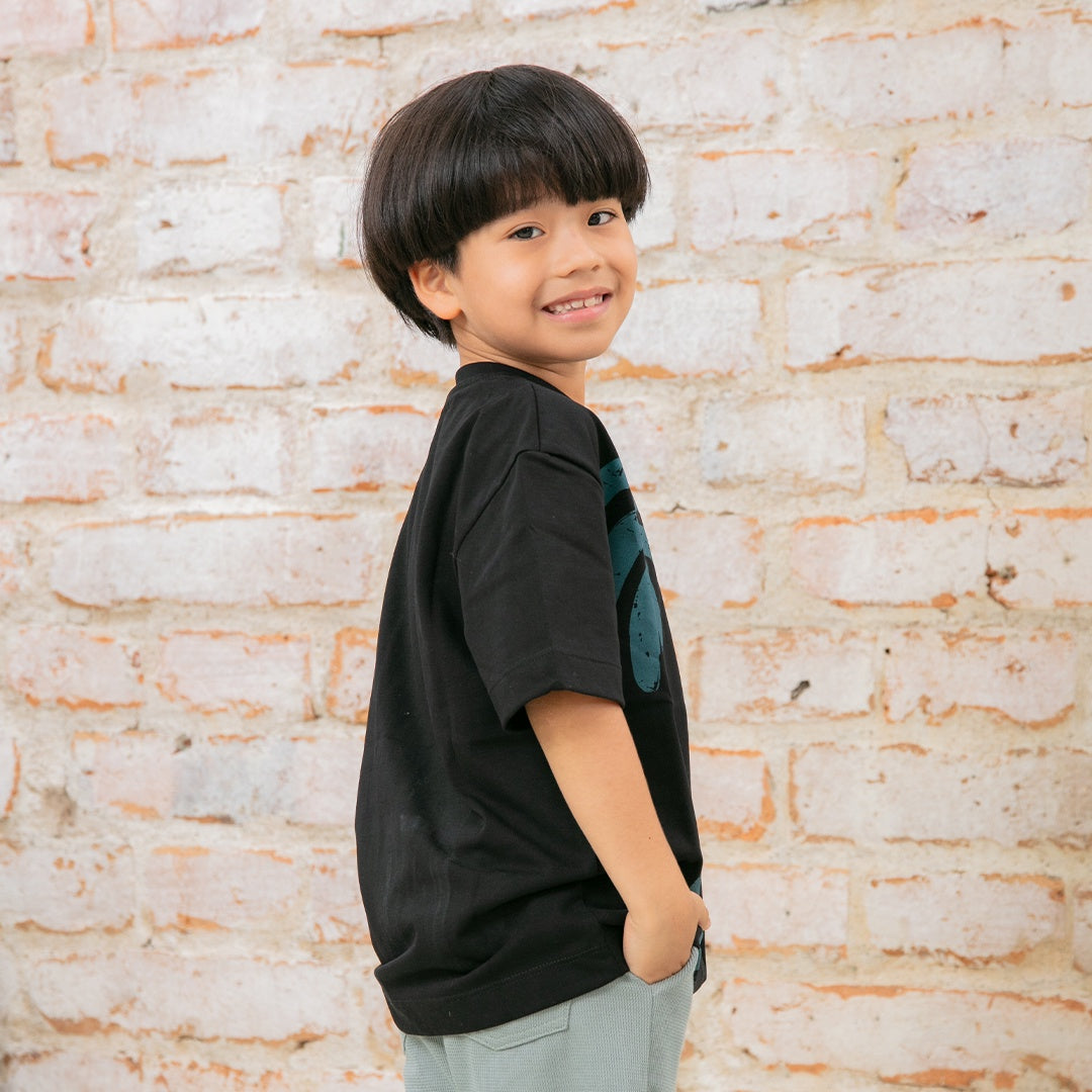 45657 CAMISETA OVERSIZE ESTAMPADO PALMERA PARA NIÑO JUNIOR