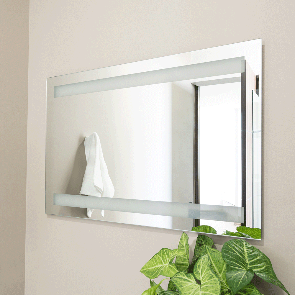 ESPEJO RECTANGULAR UDINE, GRIS, DISEÑO MODERNO