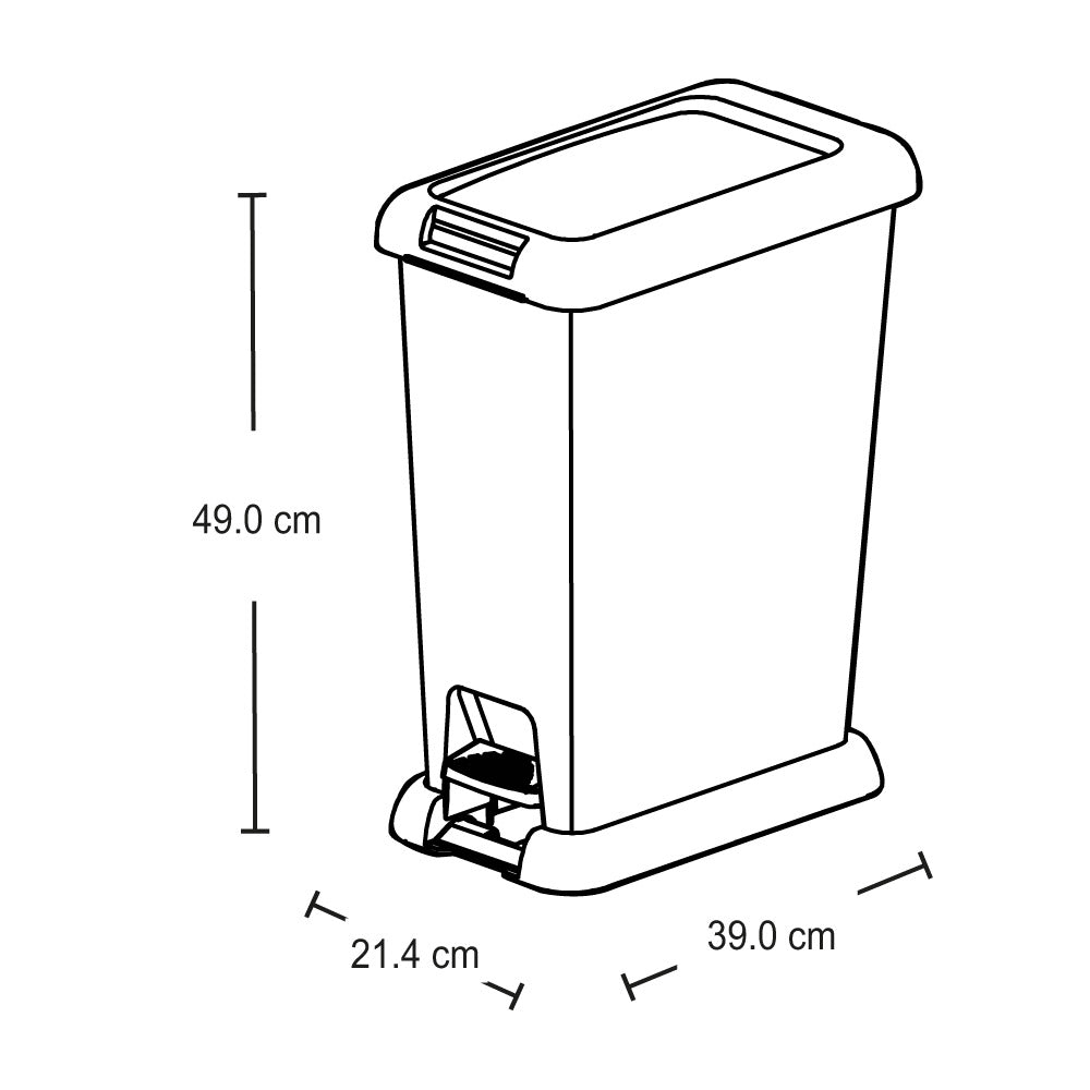Basurero Pedal 20 Litros Blanco