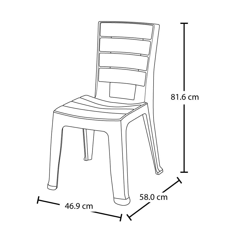 Silla Barú sin Brazos Gris Hielo