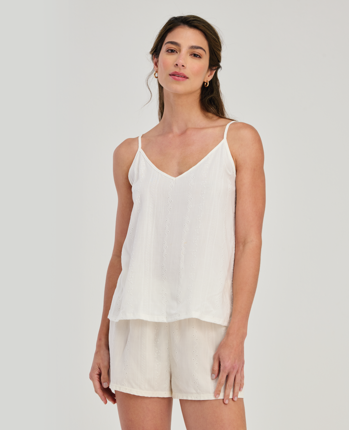 PIJAMA DE SHORT | BLUSA DE TIRAS AJUSTABLES