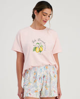 PIJAMA DE SHORT | MANGA CORTA |ESTAMPADO