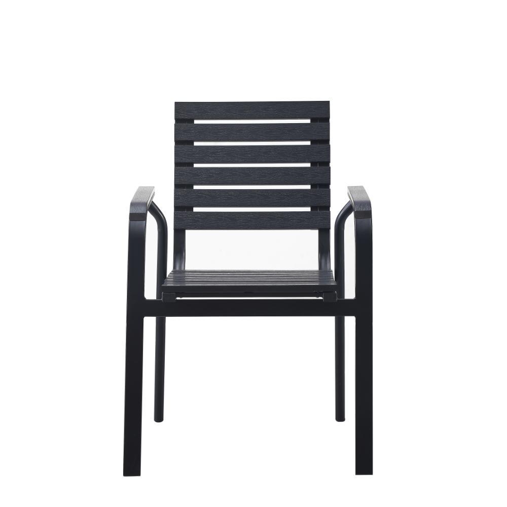 SILLAS COMEDOR EXTERIOR RAPEL NEGRO, CON CÓMODO ESPALDAR