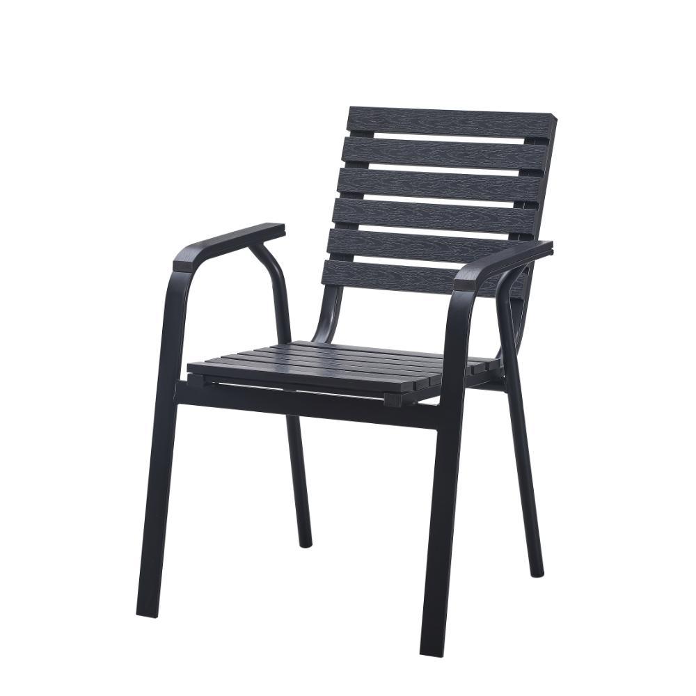 SILLAS COMEDOR EXTERIOR RAPEL NEGRO, CON CÓMODO ESPALDAR X4
