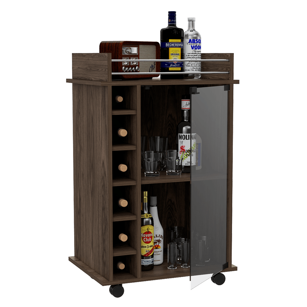 BAR DUKATY, CHOCOLATE, CON RODACHINES PARA SU FÁCIL DESPLAZAMIENTO
