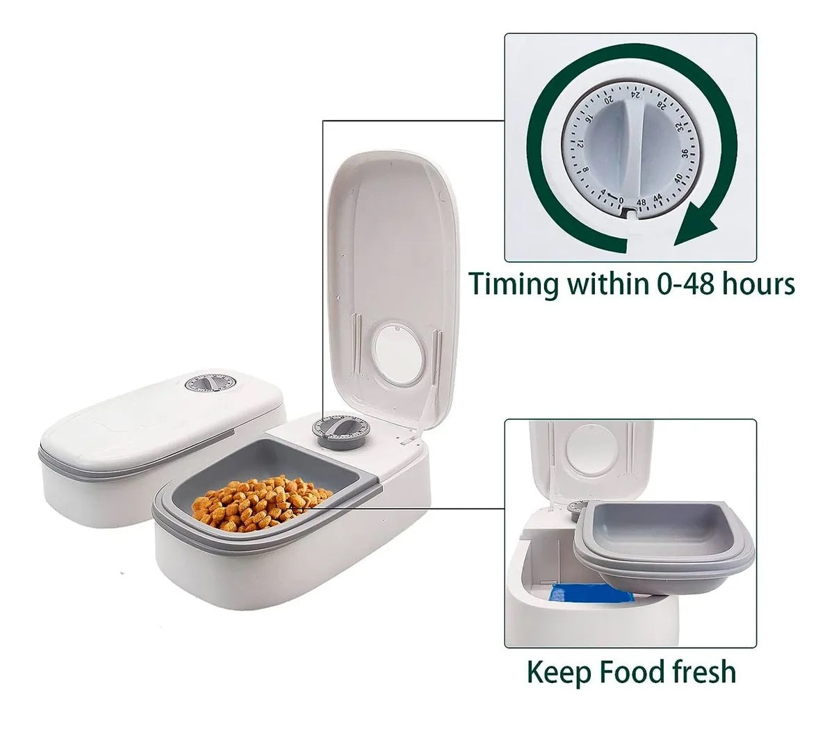 COMEDERO MASCOTAS PROGRAMABLE TEMPORIZADOR APERTURA ALIMENTO