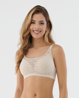 BRASIER REALCE NATURAL | SIN VARILLAS | CON POWERNET | DETALLE EN ENCAJE