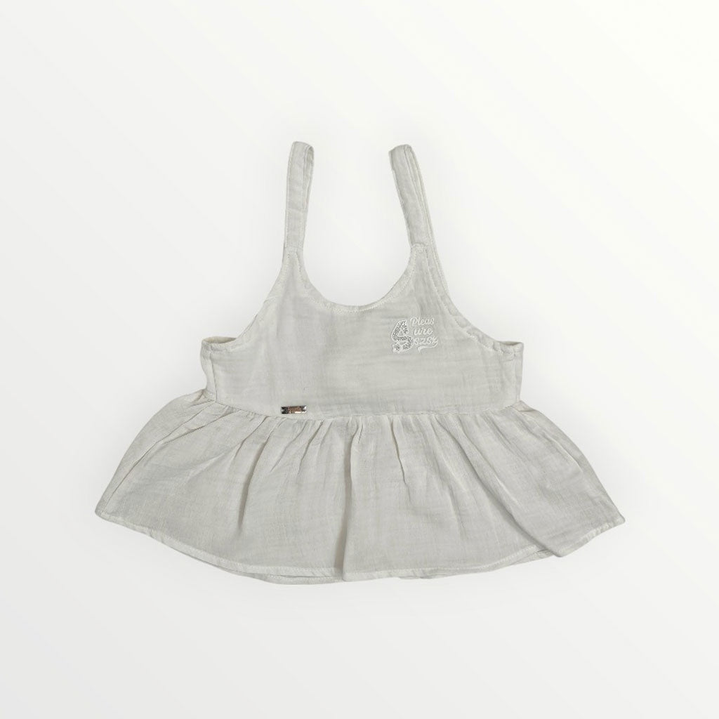 8781 - BLUSA PLIQUE PARA NIÑA JUNIOR | TOP CORTO ALGODÓN SOSTENIBLE