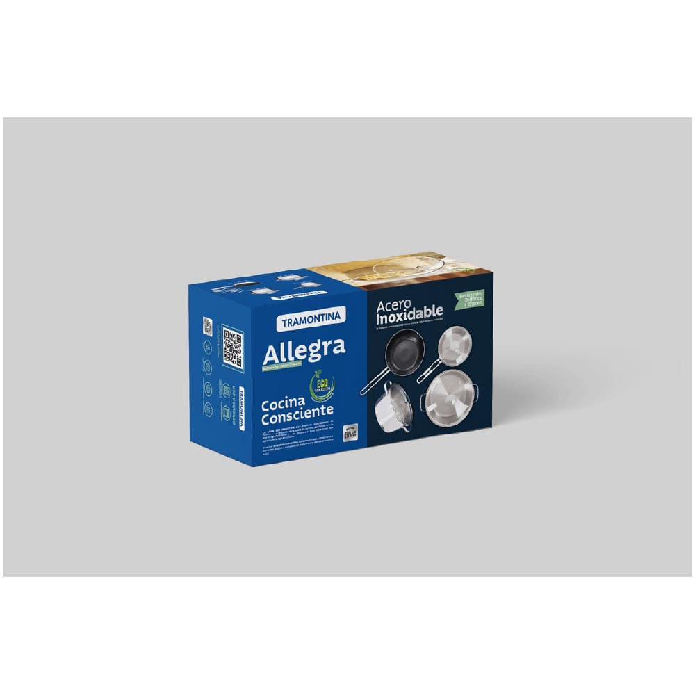 JUEGO DE OLLAS ALLEGRA 4PZ ACERO INOXIDABLE