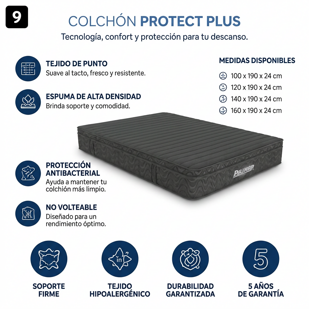 COLCHÓN ROLLPACK EURO U GRIS 140X190 DOBLE