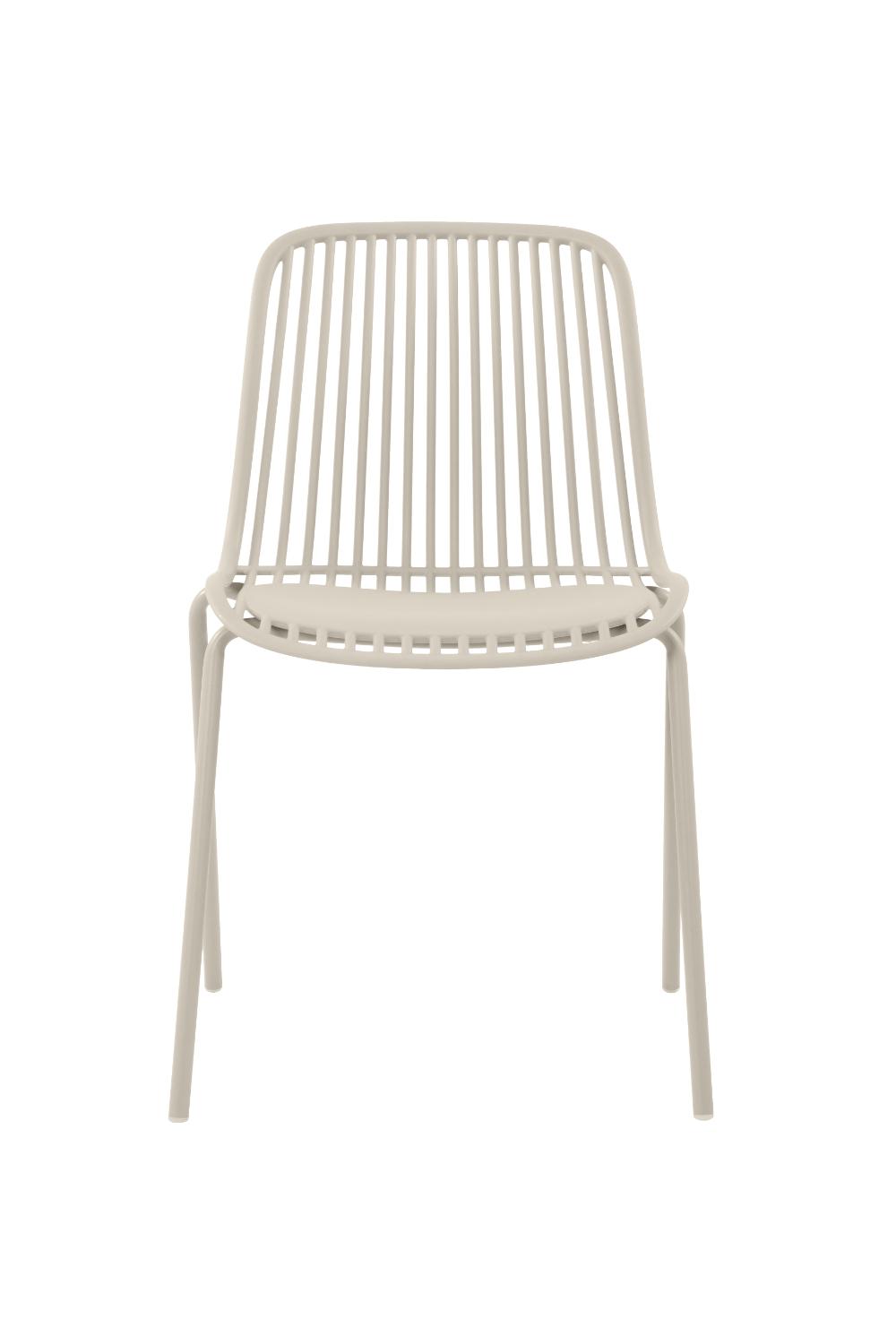 Silla Barcelona, Color Blanco, Con espaldar en lineas diseño moderno