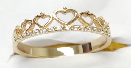 ANILLO CORAZONES QUINCIAÑERA CIRCONES