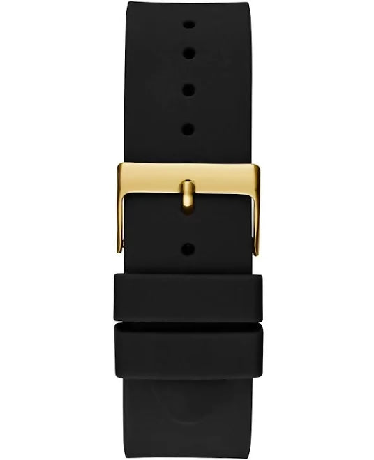 GUESS-GW0494G2- MAX MEN 42 MM STAINLESS STEEL DORADO-NEGRO SILICONA QUARTZ