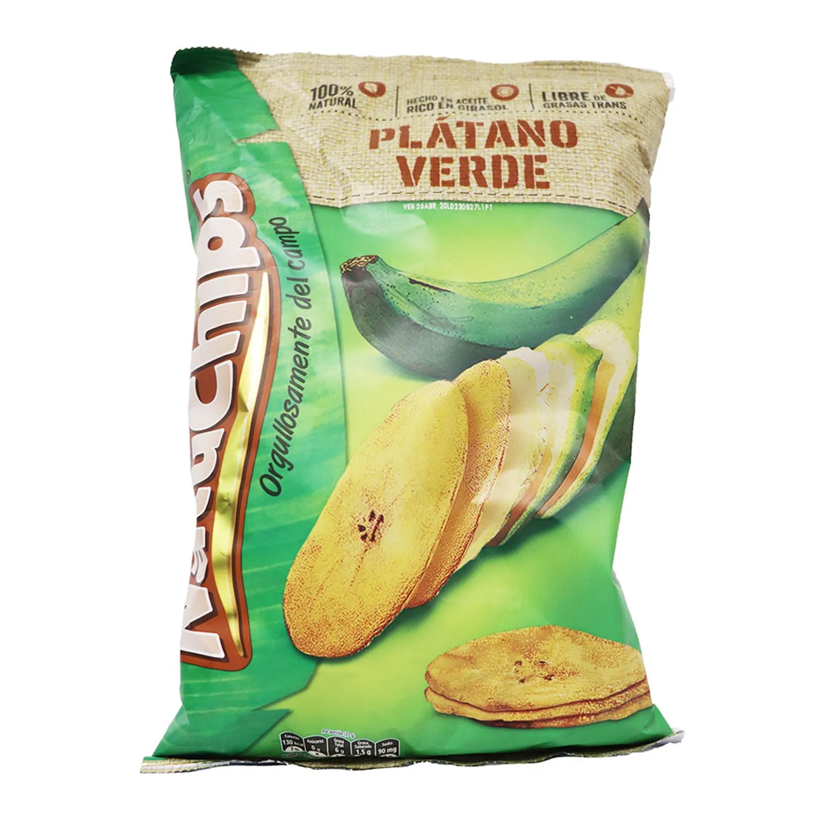NATUCHIPS PLATANO VERDE 135 GRM
