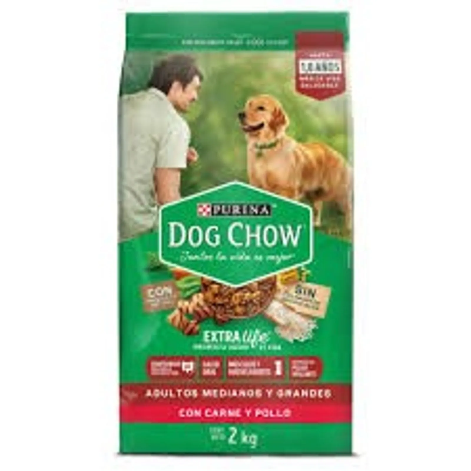 DOG CHOW ADULTOS MEDIANOS Y GRANDES 2KG