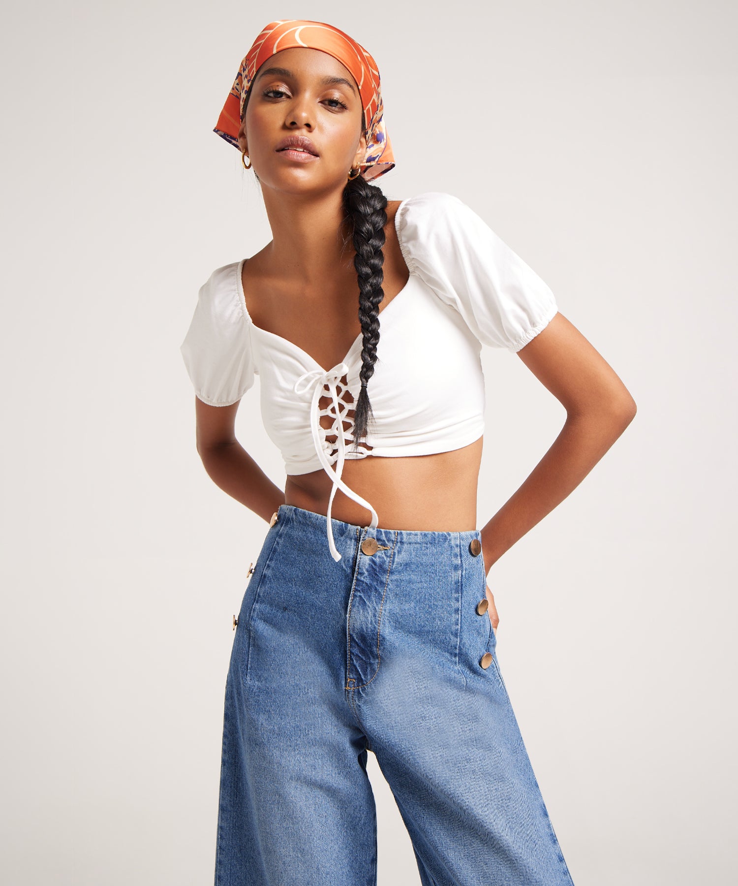 CAMISETA MANGA CORTA LACE UP DELANTERO 28095243