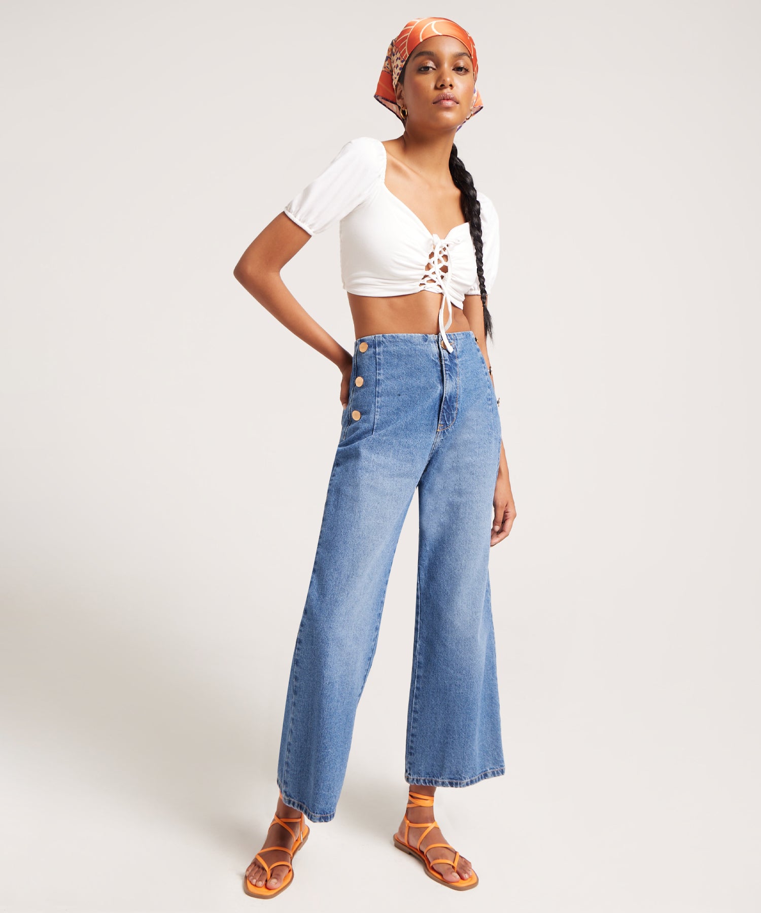 CAMISETA MANGA CORTA LACE UP DELANTERO 28095243