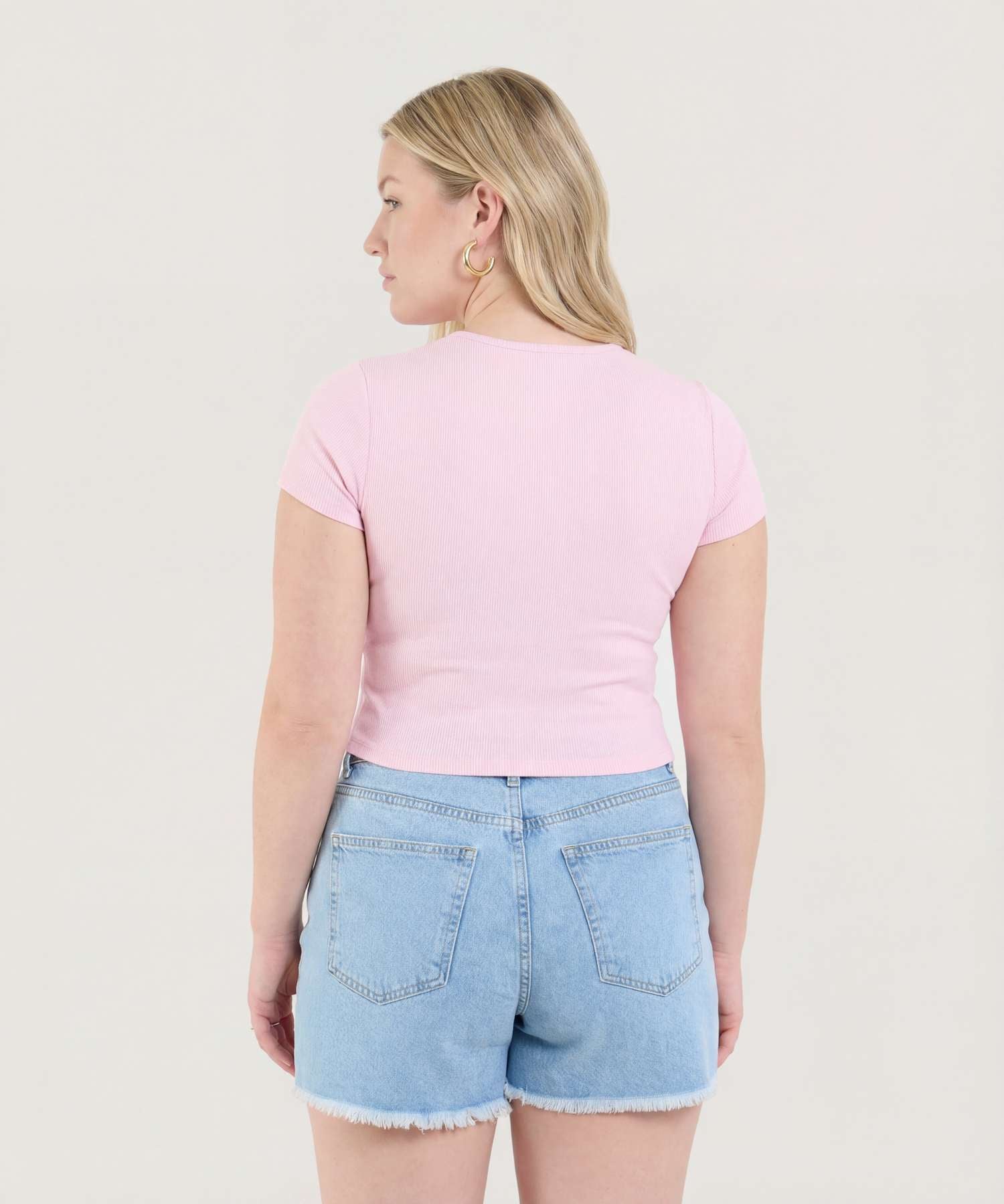 CAMISETA CROP TOP MANGA CORTA 40092695