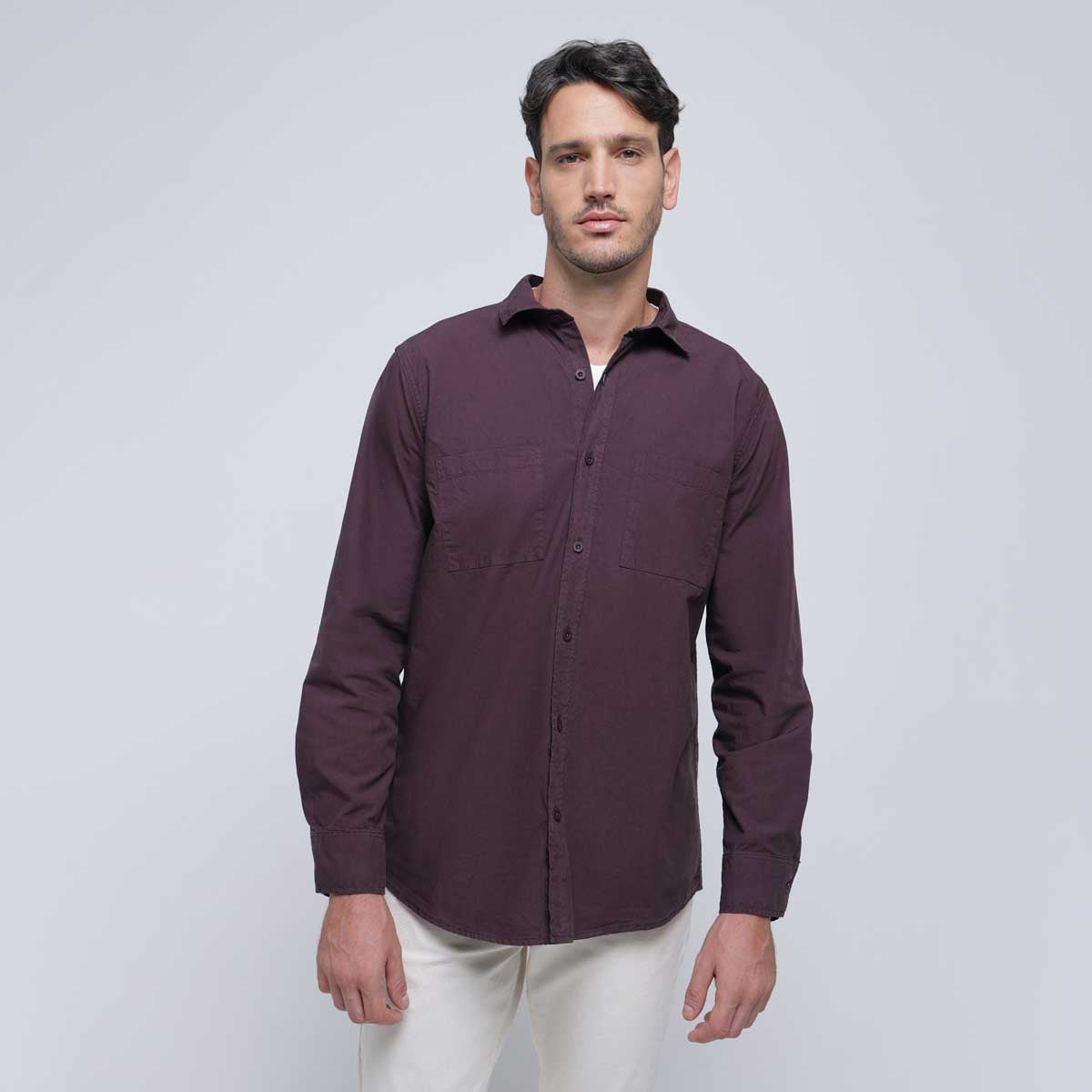 CAMISA MANGA LARGA CON BOLSILLO 60010672