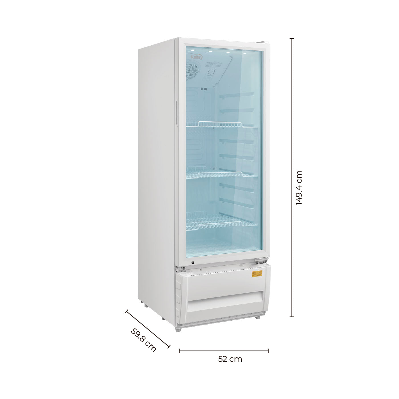 Nevera Vitrina Kalley Vtr 211lt Ksch211, Blanco