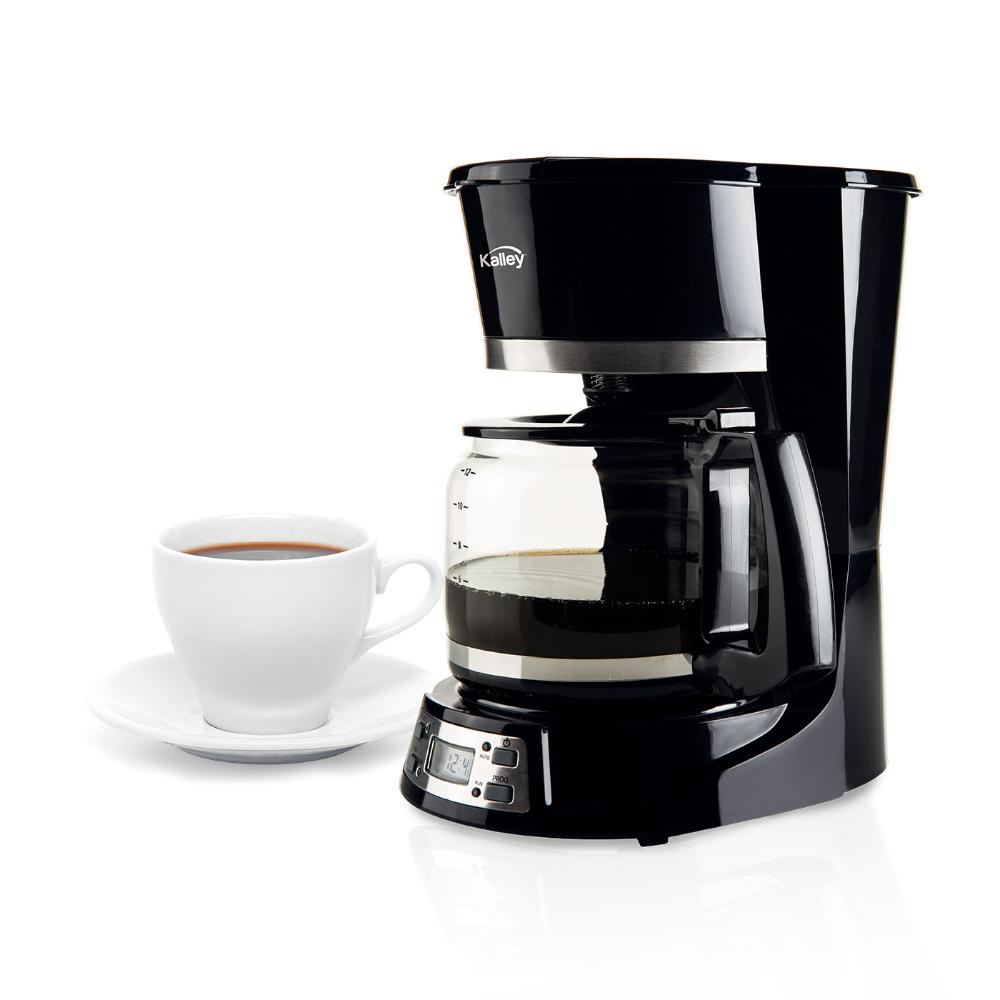 Cafetera Kalley Digital 12 Tazas K-Mcd, Color Negro