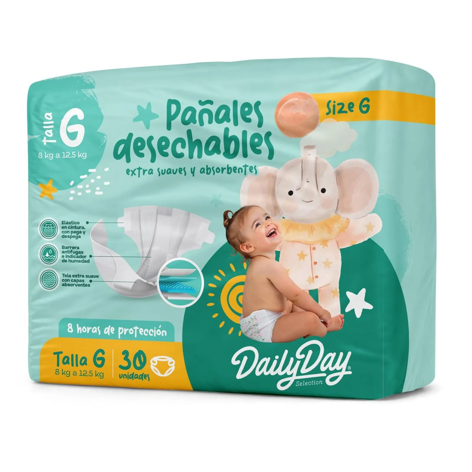 PAÑALES DESECHAB  TALLA G 76574