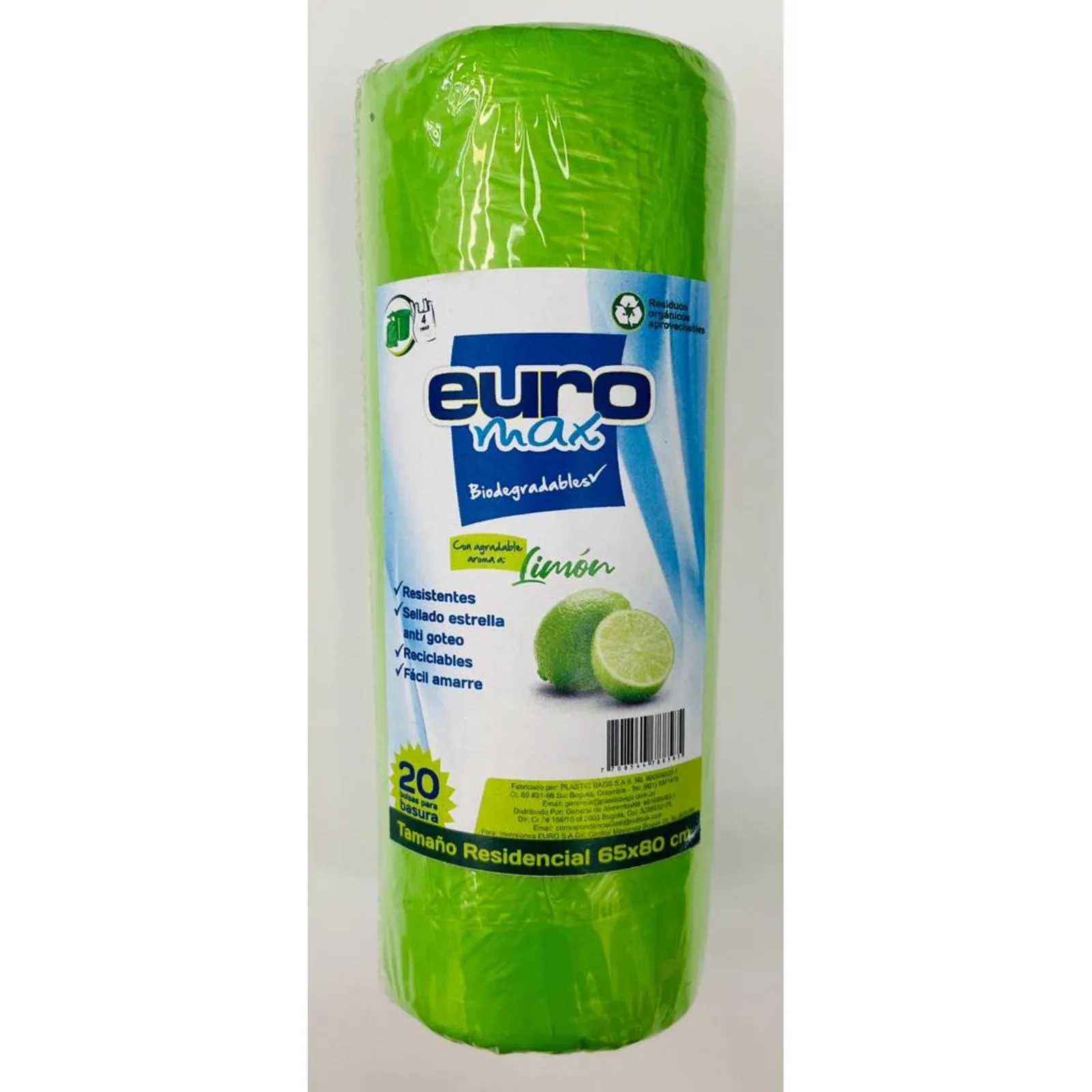 BOLSA BASURA RESIDENCIAL LIMON 20UND