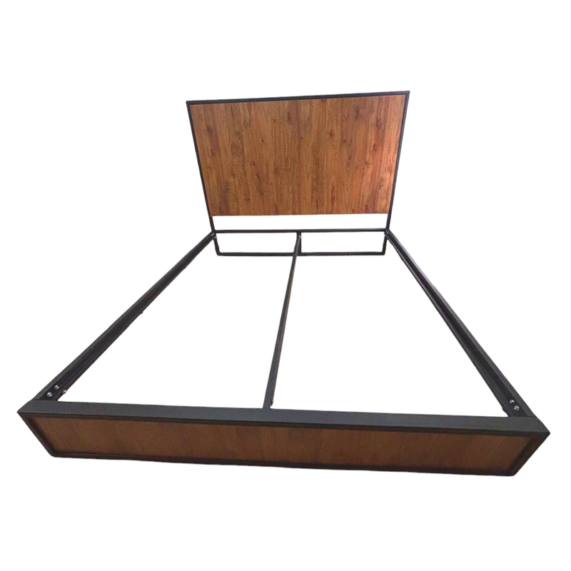 CAMA KING METAL MADERA AGATA CAFE OSCURO 200 X 200 X 20/CAFE OSCURO