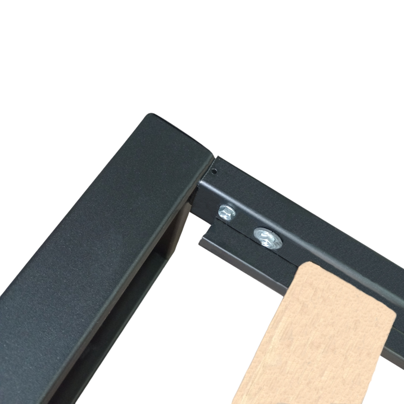 CAMA DOBLE METAL MADERA AGATA CAFE OSCURO 140 X 190 X 24/CAFE OSCURO