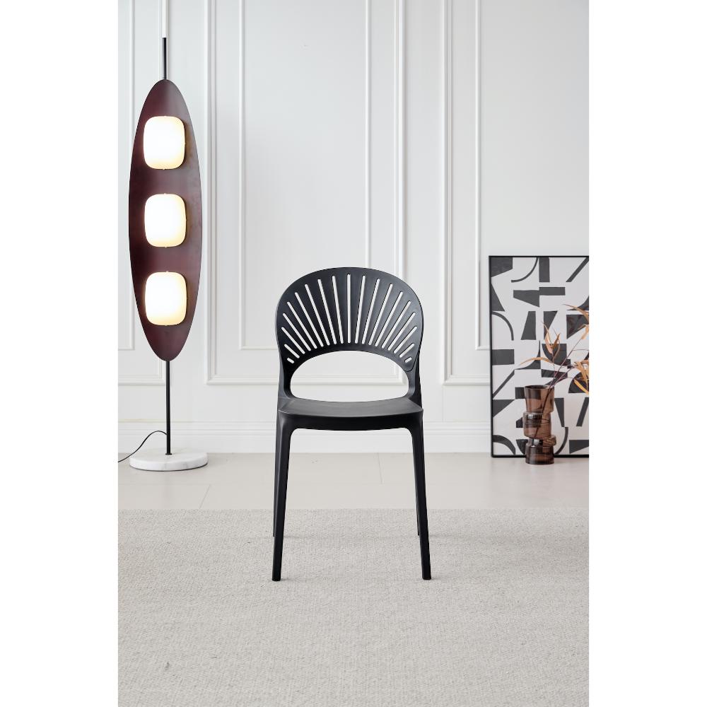SILLA PARAISO, COLOR NEGRO, CON ESPALDAR Y DISEÑO MODERNO