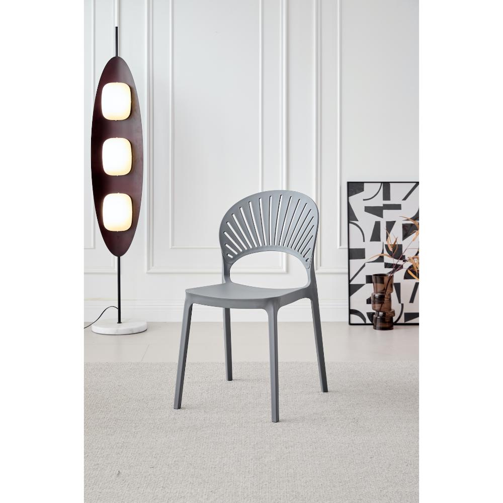 SILLA PARAISO, COLOR GRIS OSCURO, CON ESPALDAR Y DISEÑO MODERNO