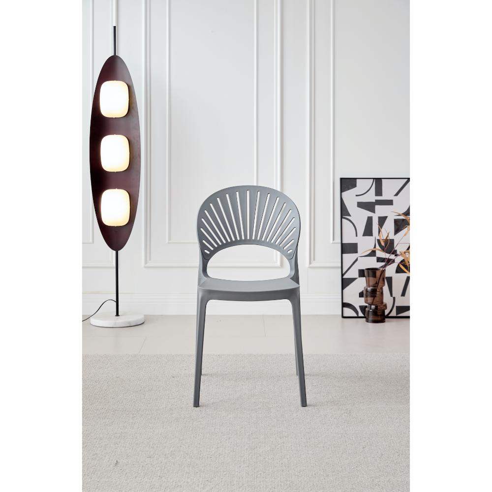 SILLA PARAISO, COLOR GRIS OSCURO, CON ESPALDAR Y DISEÑO MODERNO