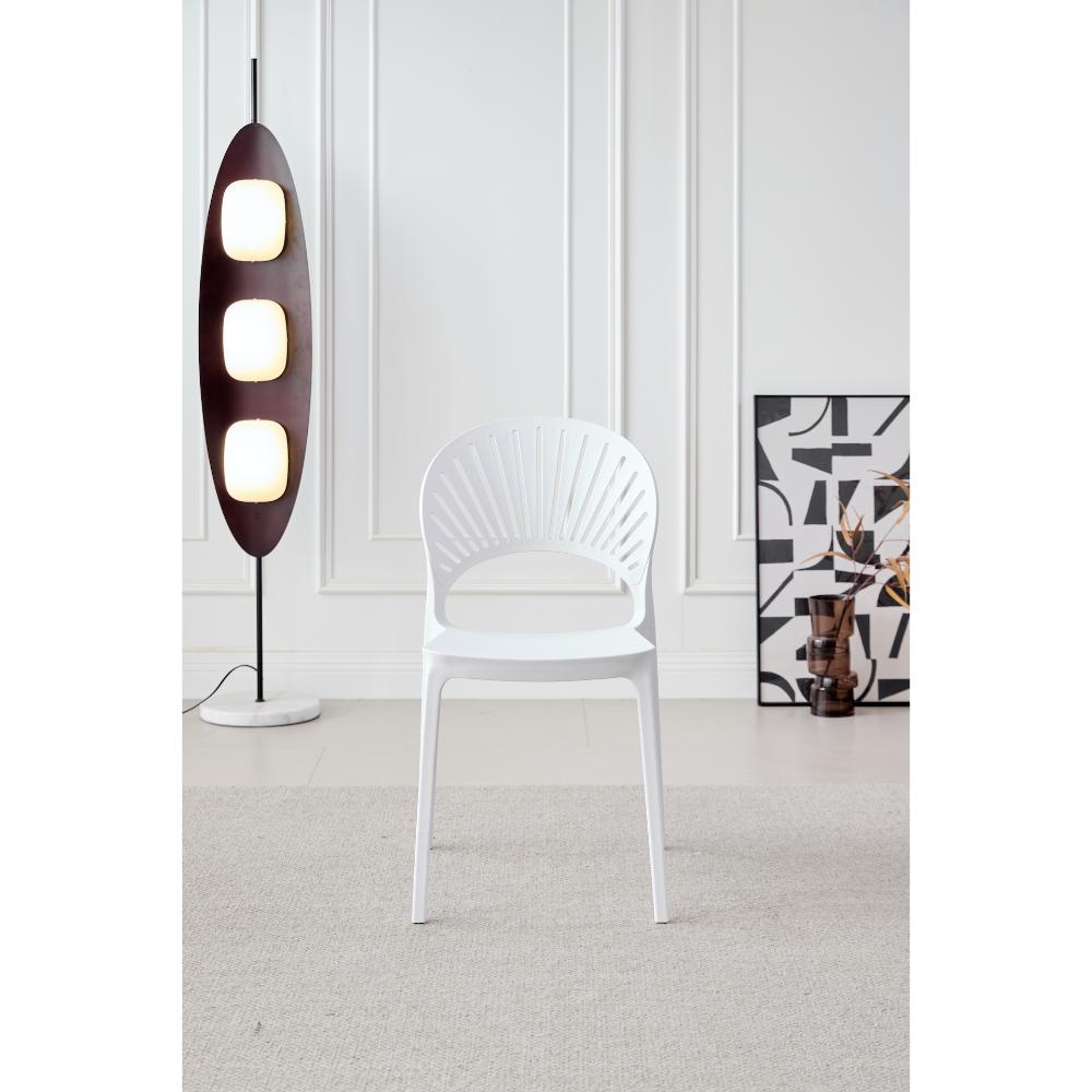 SILLA PARAISO, COLOR BLANCO, CON ESPALDAR Y DISEÑO MODERNO