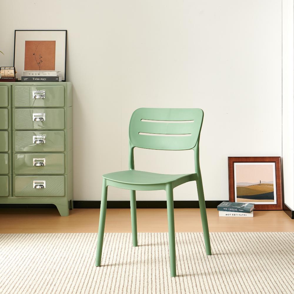 Silla Harriman, Verde, Con medio espaldar y diseño minimalista